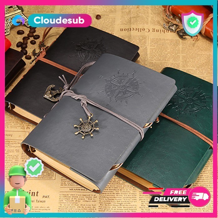 

Notebook Buku Binder Catatan Kuliah Kerja Buku Diary Cover Kulit Retro