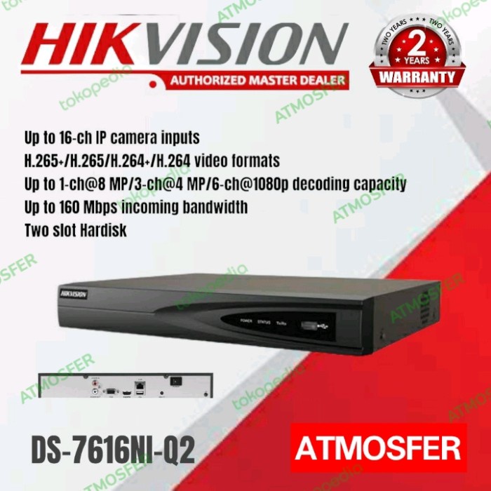 NVR HIKVISION 16 DS7616NI-Q2