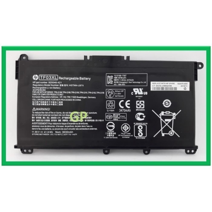 Baterai laptop HP Pavilion 14-BF008TX 14-BF009TX 14-BF010TX 14-BF011TX