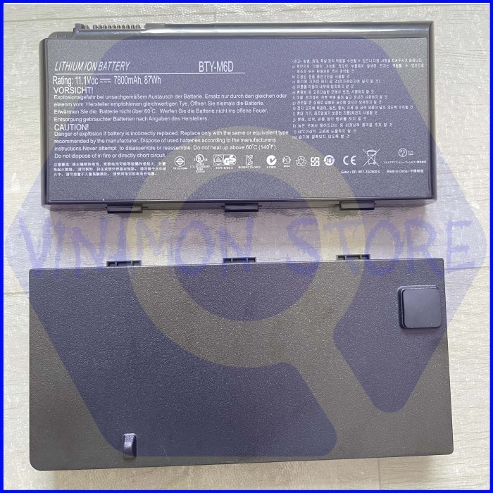 Battery MSI BTY-M6D GT60 GT70 GX780R GX680 GX780 GT780R GT660R GT663R Terbatas