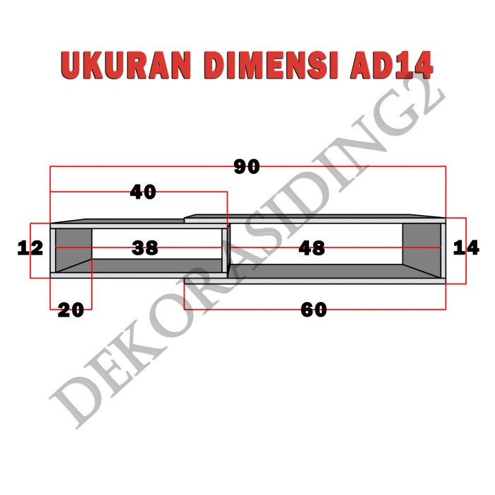 RAK AMBALAN DINDING MINIMALIS RAK TV GANTUNG AMBALAN TV GANTUNG AD14 :)