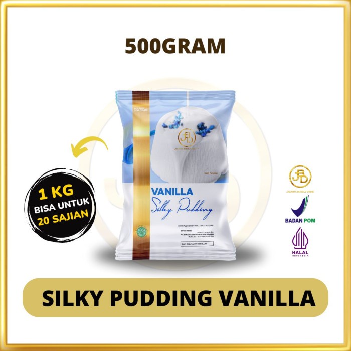 

Ready Stok" Bubuk Silky Pudding Vanilla 500Gr Jakarta Bubble Drink