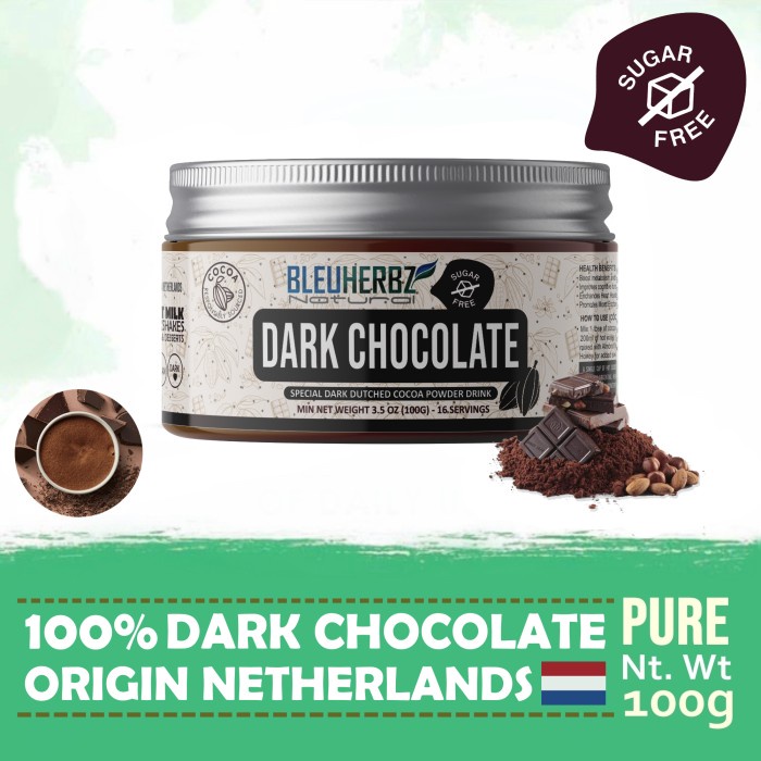 

Ready Stok" Dark Chocolate Powder Pure Cocoa Drink Bubuk Coklat Asli Minuman 100Gr