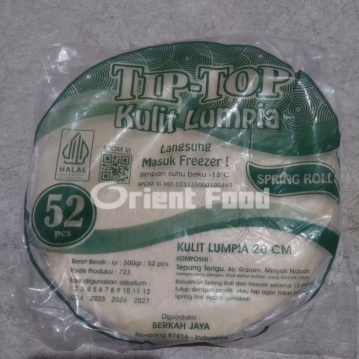 

Ready Stok" Kulit Lumpia Polos Bulat (50 Lbr)