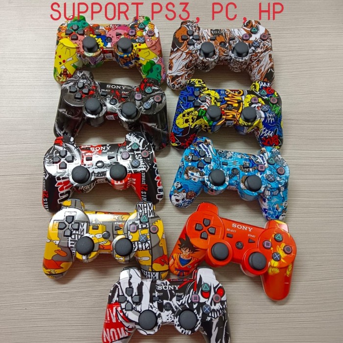 PROMO STIK PS3 WIRELESS OP CORAK STIK PS3 WIRELESS ORIGINAL PABRIK MOTIF