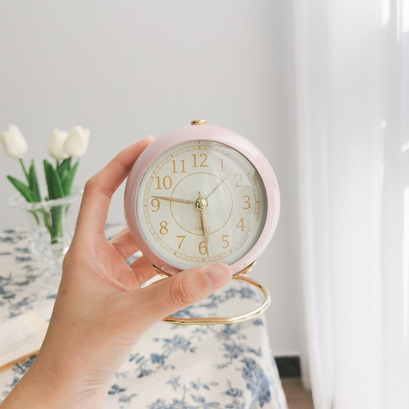 CUCI GUDANG EDASMAMI Quartz Vintage Alarm Clock Jam Aesthetic Dekorasi Minimalis Estetik Mini Kecil