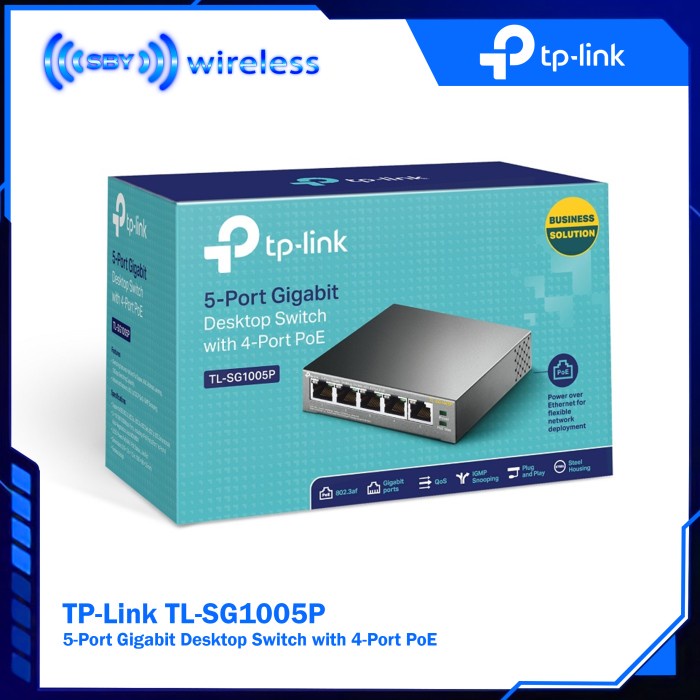TPLink TL-SG1005P Swit Hub 5 Port Gigabit , with 4 Port PoE