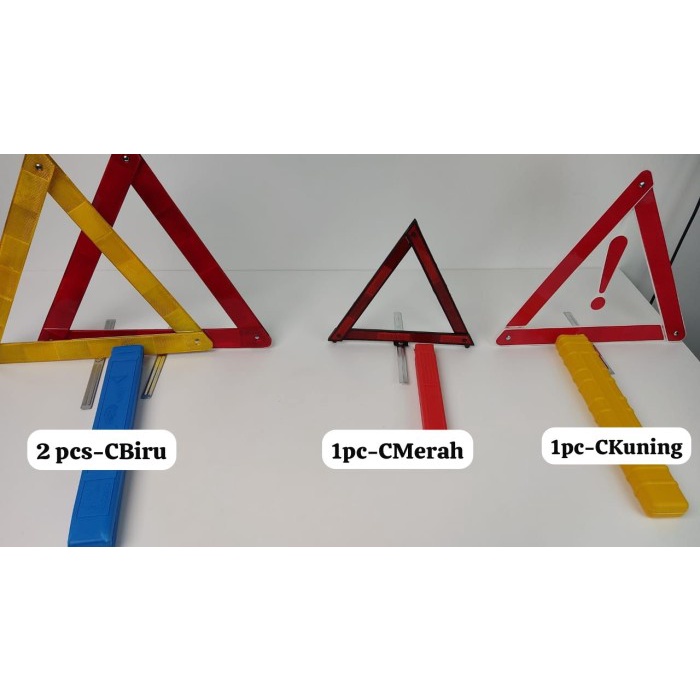 SEGITIGA PENGAMAN DARURAT REFLEKTOR PENGAMAN SEGITIGA MOBIL + CASE