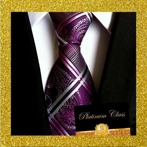 Dasi Batik Import Ungu Kombinasi Platinum Class