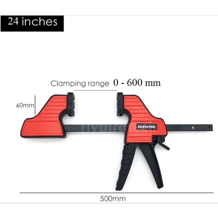 DURATEC fesional Heavy Duty 600mm Fast Clip F Fixture Wood Clamp