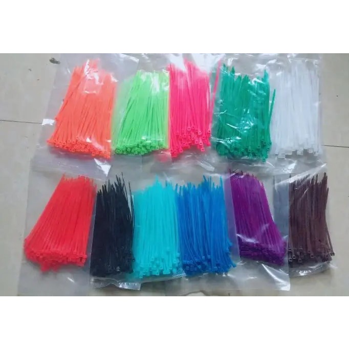 

Import 500PCS 3*120 150MM FIXED PLASTIC STRAPPING SELF LOCKING COLOR NYLON
