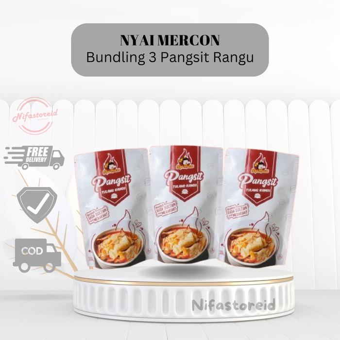 

terbaru !!! bundling pangsit tulang rangu nyai mercon isi 3 ready