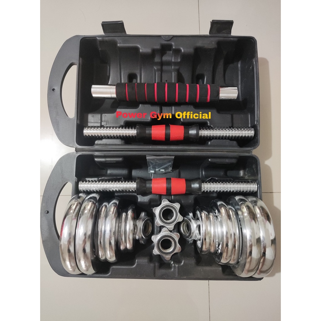 HOT PRODUCT Dumbell Barbel Set 20kg Chrome Dumbel Box Termurah 