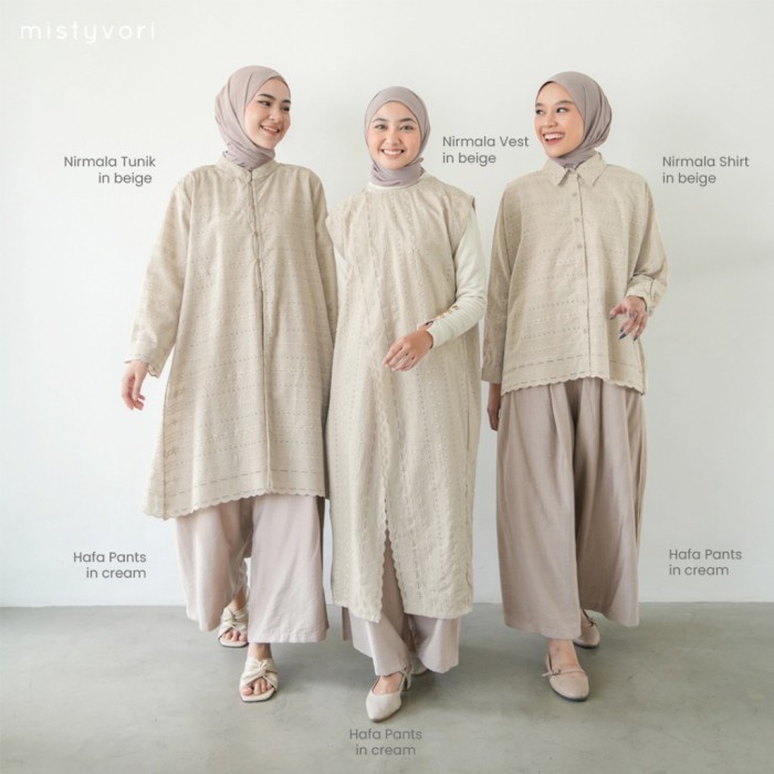 KOMPLIT Set pakaian wanita atasan tunik celana kulot pesta kondangan jumbo