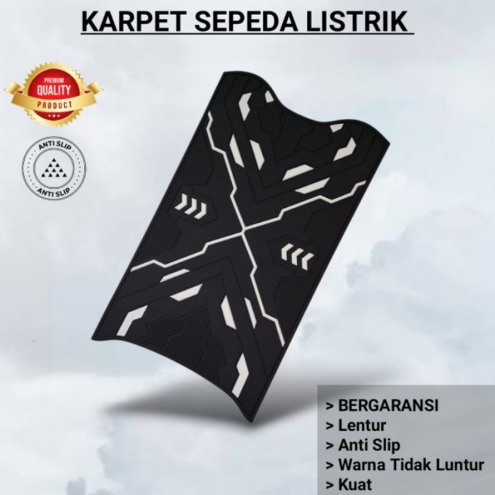 pijakan kaki / karpet sepeda listrik uwinfly / goda / exotic / genio / dll