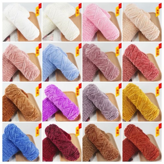 

(BAGIAN 1) 1-30 BENANG RAJUT BELUDRU IMPORT/VELVET YARN/ BENANG VELVET IMPORT