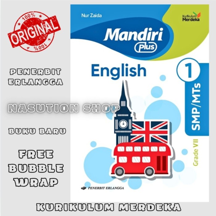 

SALE !!! BUKU MANDIRI PLUS ENGLISH KELAS 1 / 7 VII SMP/MTS ERLANGGA KURIKULUM MERDEKA KM BAHASA