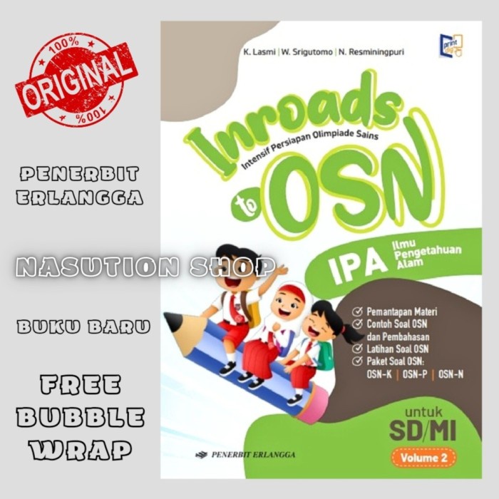 

SALE !!! BUKU INROADS TO OSN IPA UNTUK SD/MI VOLUME 2 ERLANGGA ORIGINAL - BUKU SOAL READYY