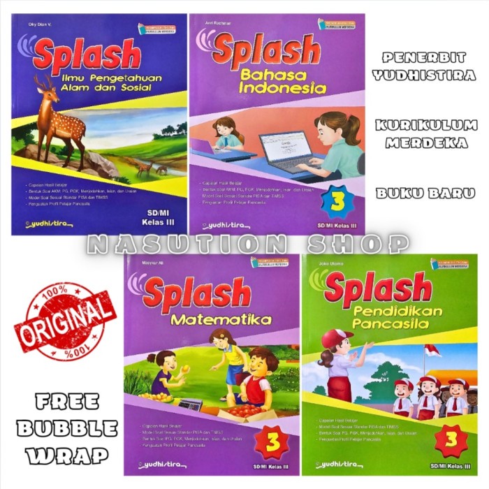 

SALE !!! BUKU SPLASH KELAS 3 SD/MI PENERBIT YUDHISTIRA KURIKULUM MERDEKA KURMER READYY