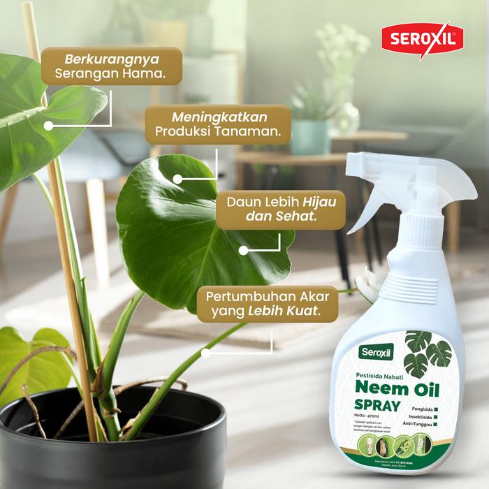 Neem Oil Konsentrat Pestisida Nabati - Minyak Mimba - Seroxil 1 Liter Obat Tanaman