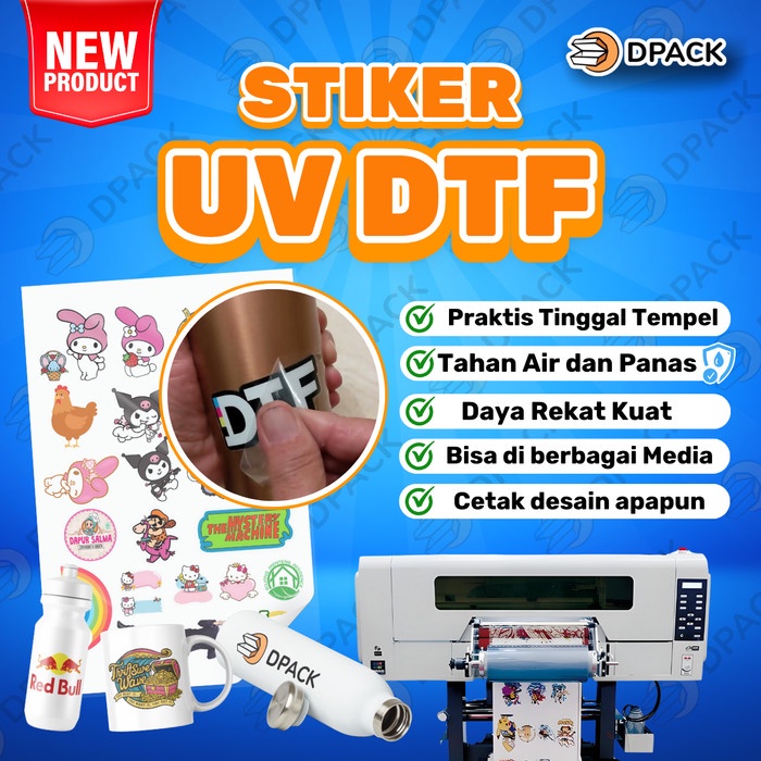 CETAK PRINT CUSTOM STIKER UV DTF METERAN Cetak Stiker TIMBUL