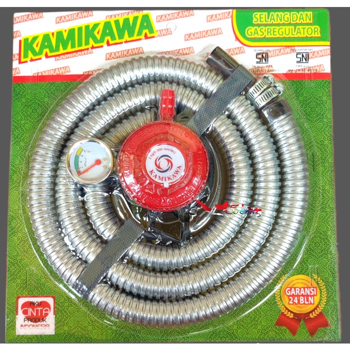 Regulator dan Selang Set - Selang Paket Regulator KAMIKAWA Kepala Gas SET - Regulator Gas dan Selang