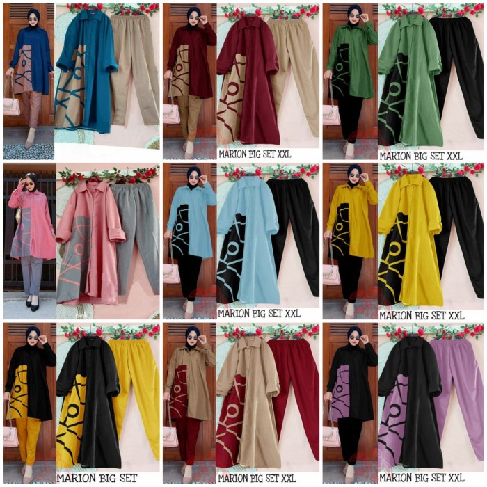 SALE Pakaian Wanita Setelan Muslim Set Marion Ninos Jumbo Vi