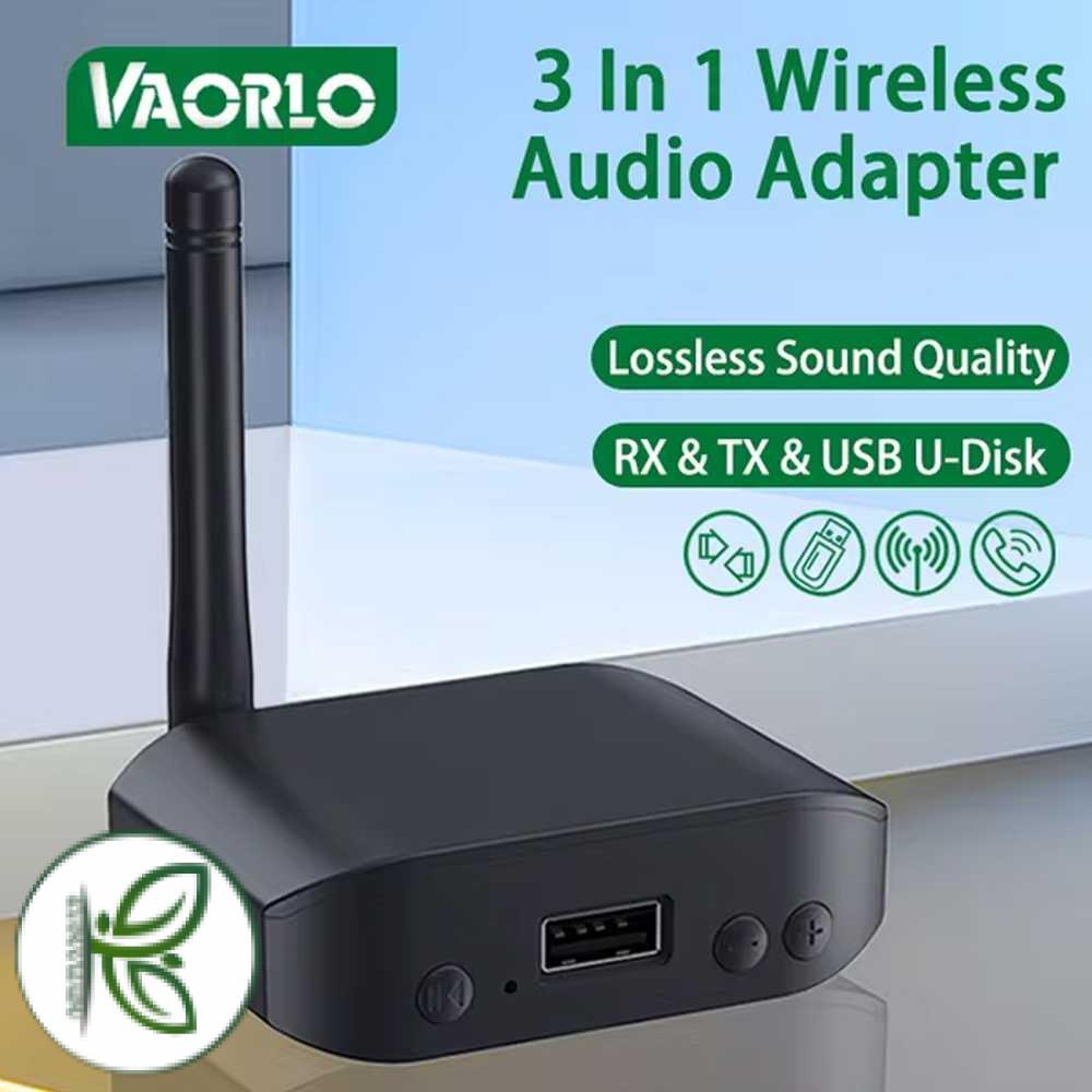 VAORLO Audio Adapter Bluetooth Transmitter Receiver USB 3in1 - B56