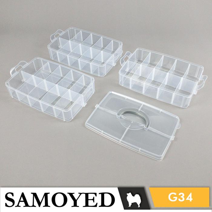 

Tempat / Kotak Plastik Penyimpanan Serba Guna 3 Lapis 30 Sekat / Grids / Plastic Storage / Container