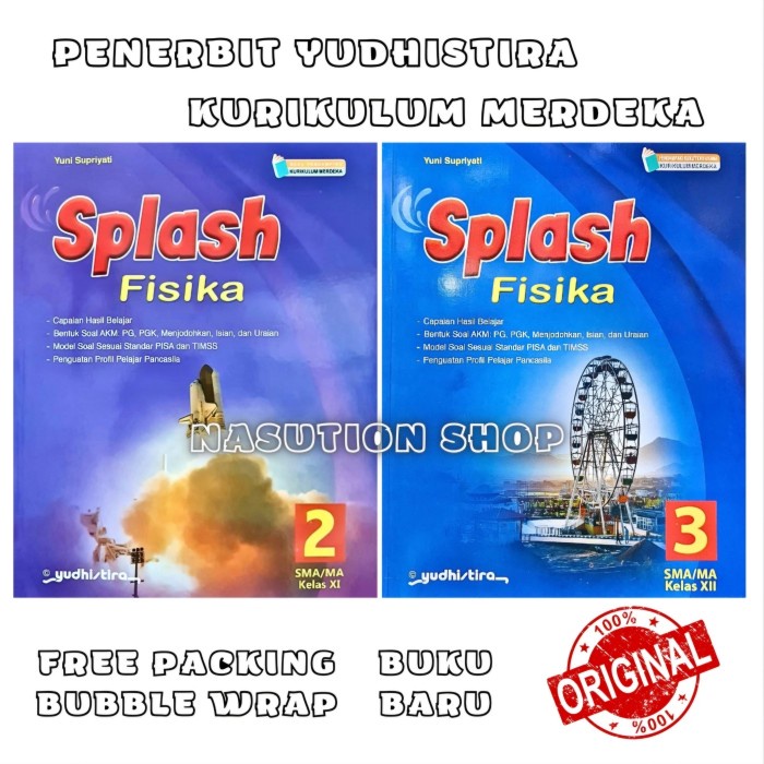 

SALE !!! BUKU SPLASH FISIKA KELAS 2 3 / 11 12 SMA YUDHISTIRA KURIKULUM MERDEKA READYY