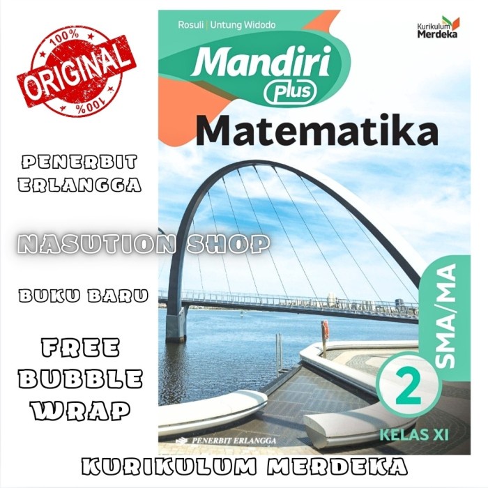 

SALE !!! BUKU MANDIRI PLUS MATEMATIKA KELAS 2 / XI 11 SMA ERLANGGA KURIKULUM MERDEKA ORIGINAL READYY