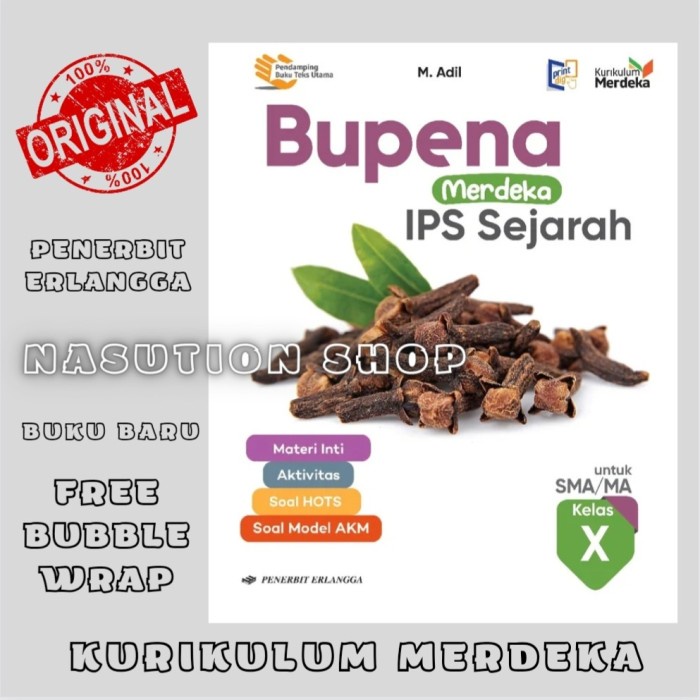 

SALE !!! BUKU BUPENA IPS SEJARAH KELAS 1 / X 10 SMA ERLANGGA KURIKULUM MERDEKA READYY