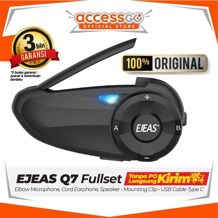 EJEAS Q7 Bluetooth Radio FM Intercom Helm 7 Rider Helmet