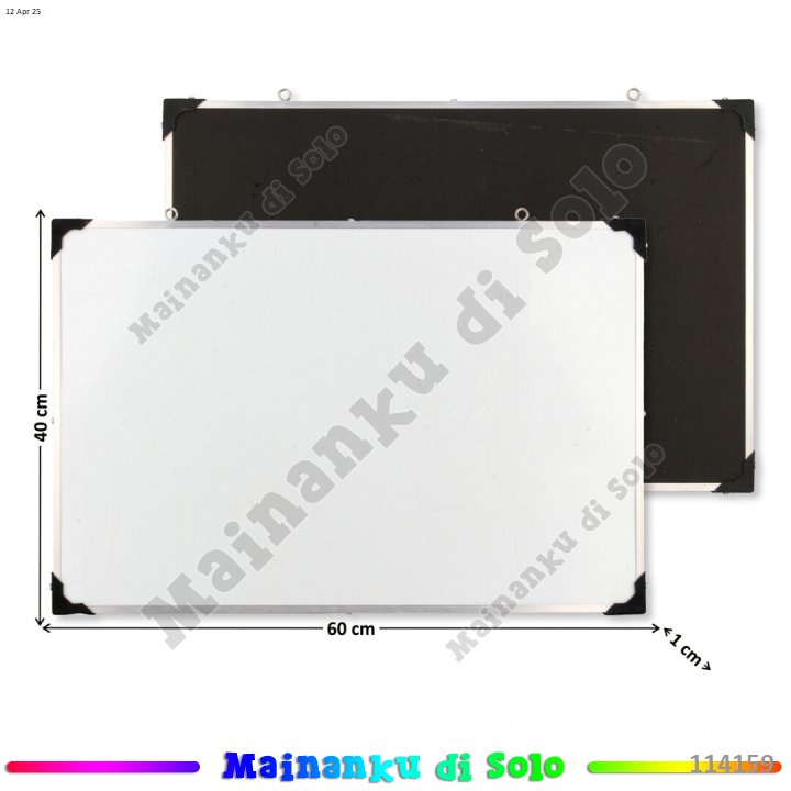 

[Mainanku] Papan Tulis Bolak Balik White Board / Black Board Kayu 40x60 cm