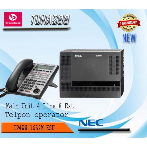 Pabx NEC SL1000 4 Line 24 Extensio free Telpon Digital