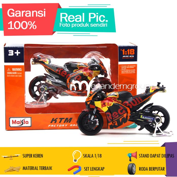 ready stok maisto die cast miniatur motor moto gp ktm redbull miguel oliveira 88 - miguel original