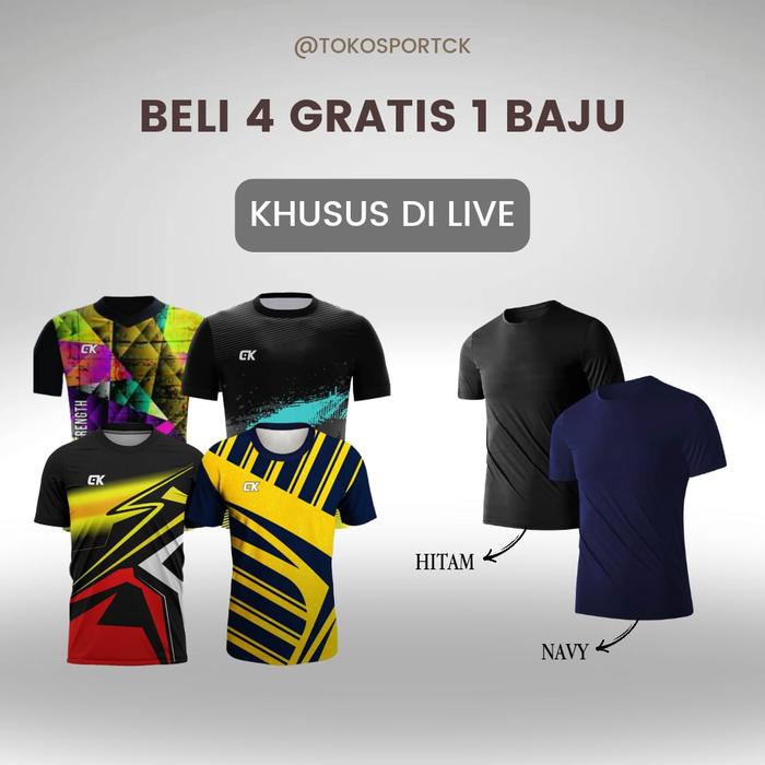 [CK] KAOS JERSEY OLAHRAGA BAHAN HYGET SERENA BUNDLING