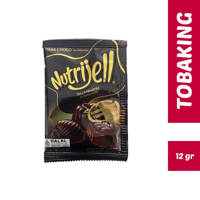 

Ready Stok" Nutrijell Dark Choco 12Gr Jelly Coklat Puding