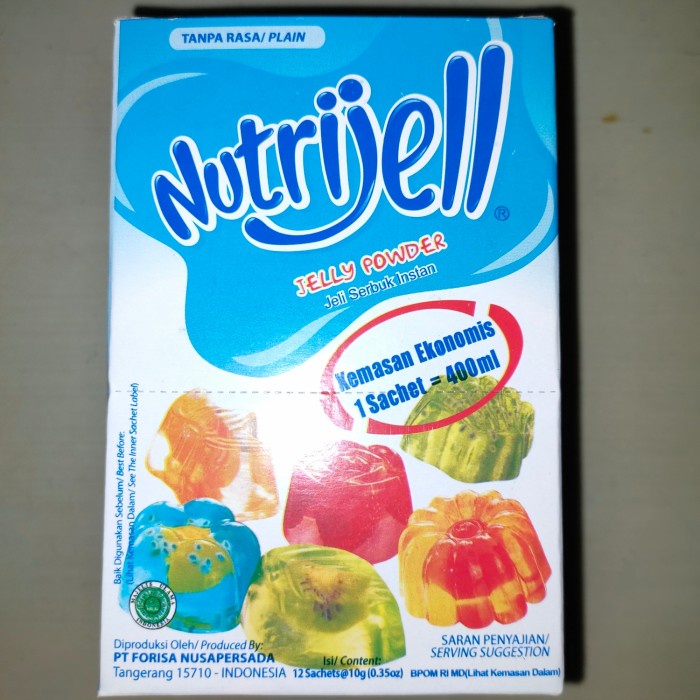 

Ready Stok" Nutrijell Ekonomis Tanpa Rasa / Plain10 Gram (/Dos 12 Sachet)