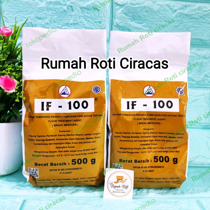 

Ready Stok" If-100 Bread Improver Pengempuk Pelembut Roti Kue Kemasan 500Gr