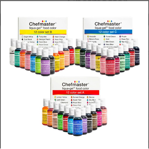 

Ready Stok" Pewarna Chefmaster / Food Colouring Liqiud Gel Chefmaster - 20 Gram