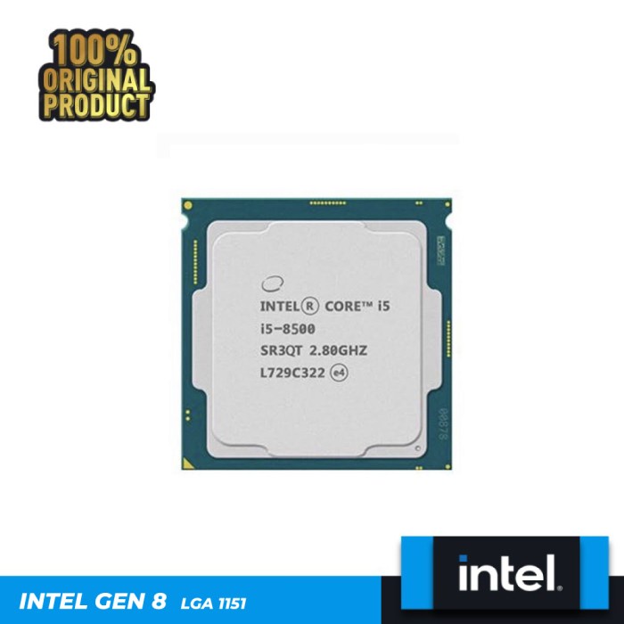 Intel Core i5 8500 Processor Gen 8 LGA 1151 TRAY