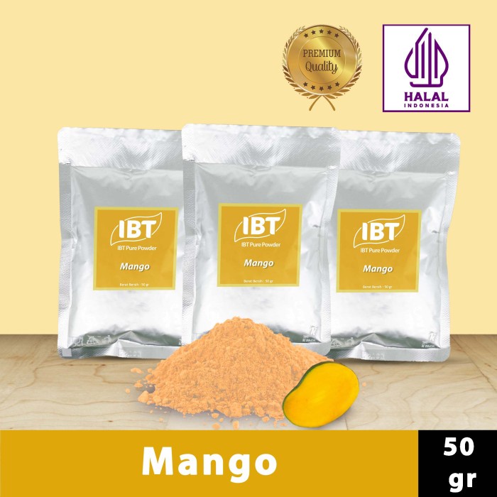 

Ready Stok" Pure Mango Powder Murni Bubuk Mangga Import Makanan Kue 50 Gr