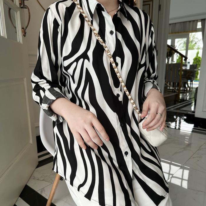 Diskon Promo Kemeja Leopartd Wanita Baju