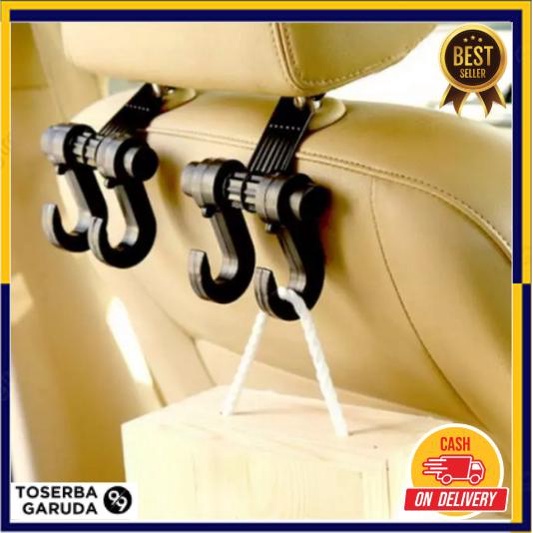 Ikr - 0 Hook Car Seat Hanger / Car Hook Gantungan Barang Mobil Biasa Hook Car Seat Hanger