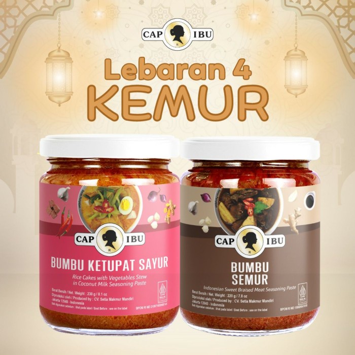 

Cap Ibu Bumbu Combo Lebaran 4 (Kemur) Ketupat Sayur Dan Semur