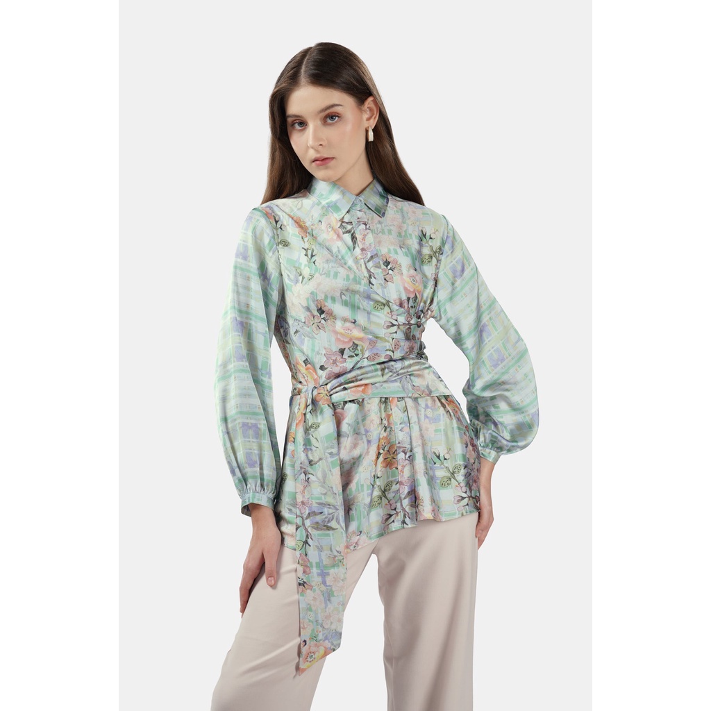 Benang Jarum - Fiori Wrap Shirt - Meadow