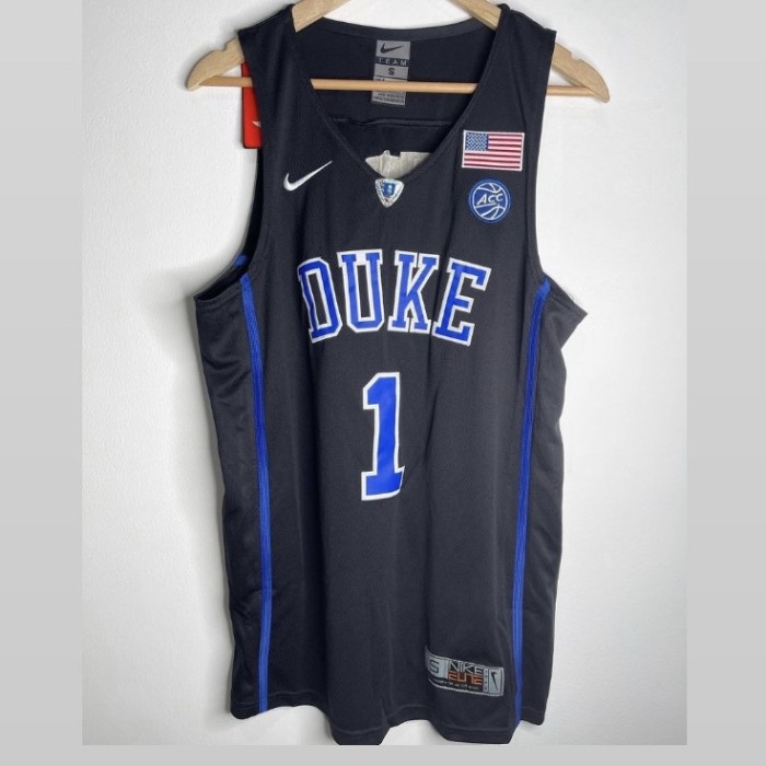 HOT SALE JERSEY BASKET NBA NCAA DUKE UNIVERSITY #1 ZION WILLIAMSON HITAM