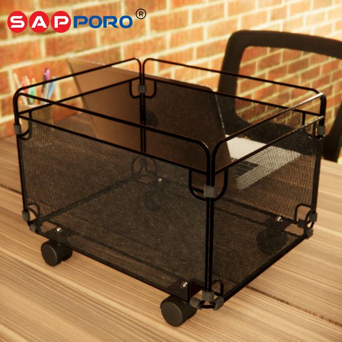

SAPPORO HALDEN - Rak Dokumen Portable File Rack Portable Document Shelf Organizer Besi Hitam