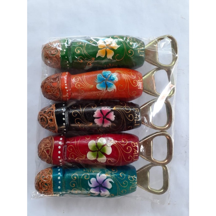 {{{{}}] Alat Pembuka Botol dan Pembuka Kaleng motif lolok lukis 1set isi 5pcs